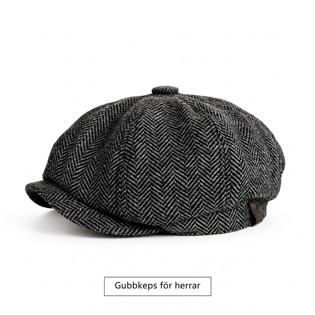 🖤Black Friday – Förhandstillgång: 50 % Rabatt🧢Åttadelad gubbkeps i vintagestil – justerbar passform