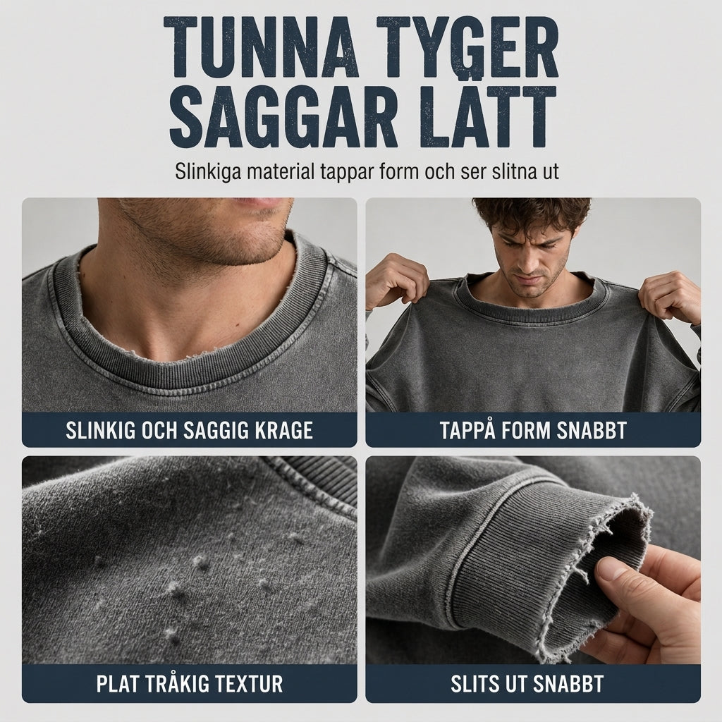 Herrtröja med knappslå, tvättad look och ledig passform