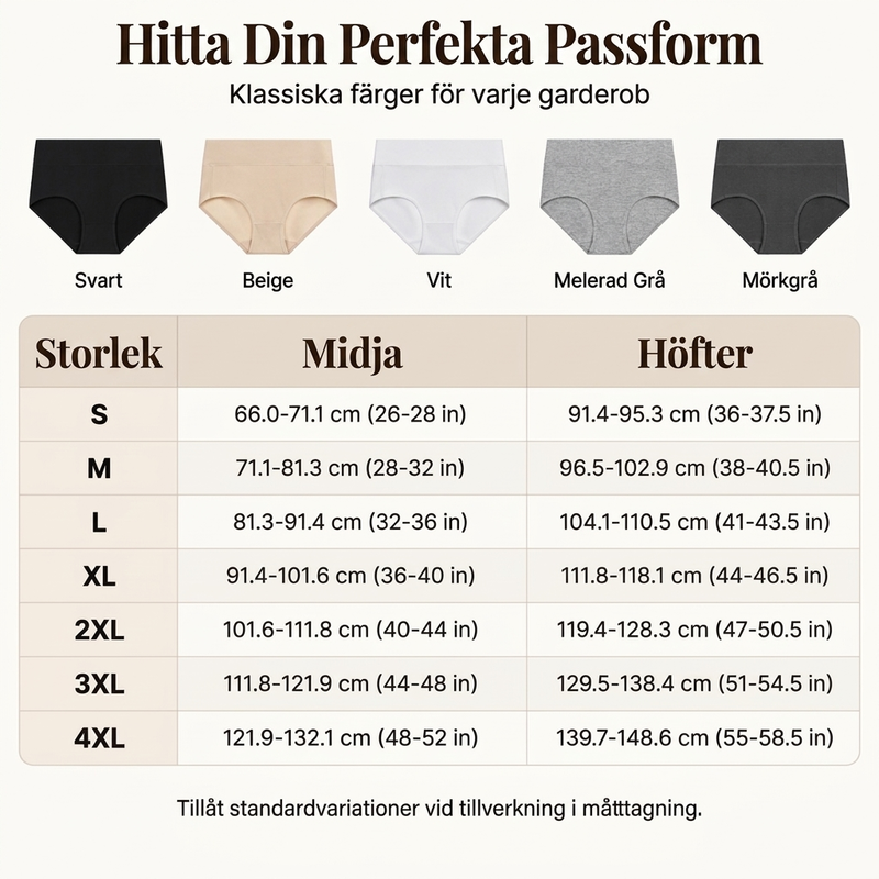 ⏳ Het erbjudande! 5-pack stretchiga trosor med hög midja och bred linning