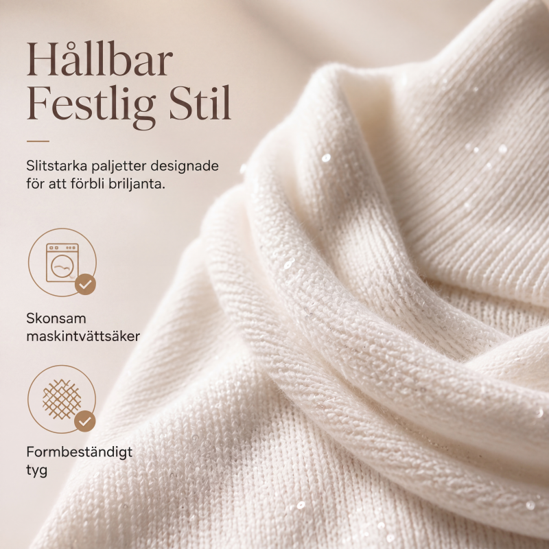Nyhet✨Stickad damtröja med draperad halsringning och ledig passform